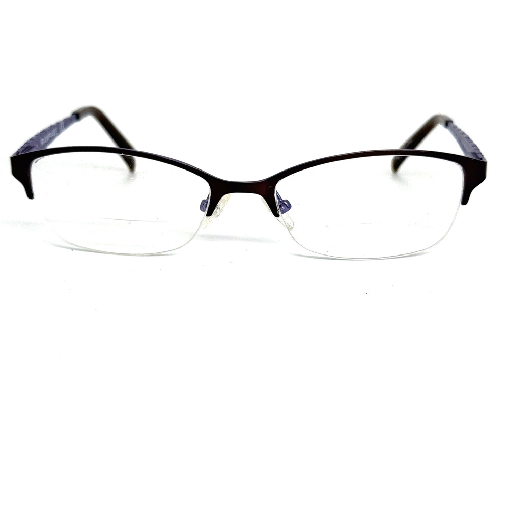 Rampage R174 BRN 51-17-135 Brown/Blue Metal Half Rim Eyeglasses Frame H15278